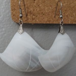 Mother of pearl sterling dangling earrings